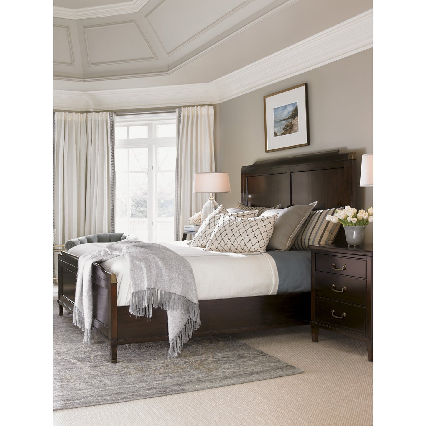 003 SR-835159,SR-835160 | Lifestyle | Bennington Panel Bed by Lexington. Made from unique in a transitional style.