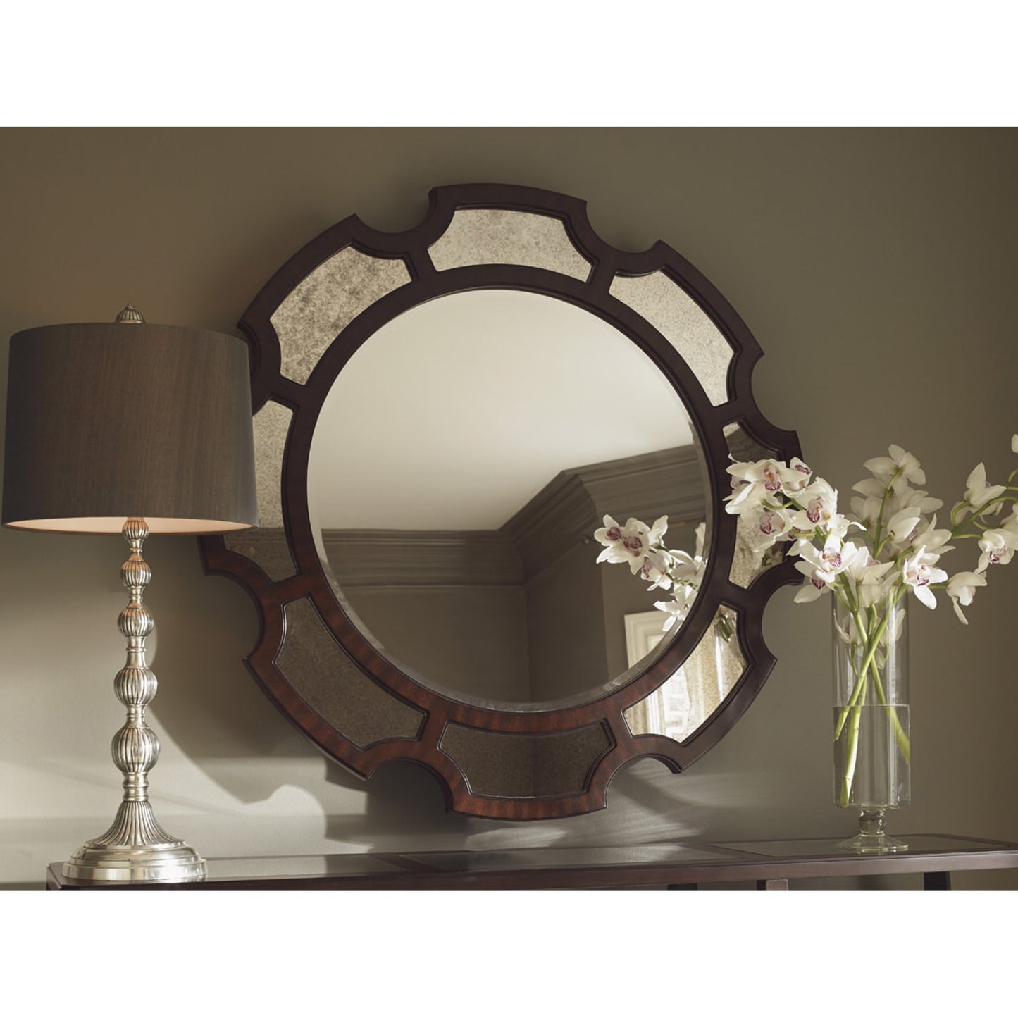 002 SR-835299 | Lifestyle | Del Mar Round Mirror by Lexington. Made from unique in a eclectic & global style.
