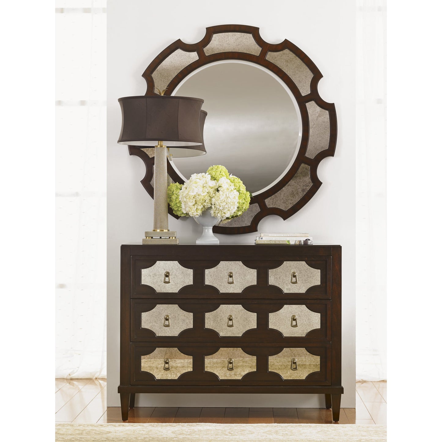 005 SR-835299 | Lifestyle | Del Mar Round Mirror by Lexington. Made from unique in a eclectic & global style.