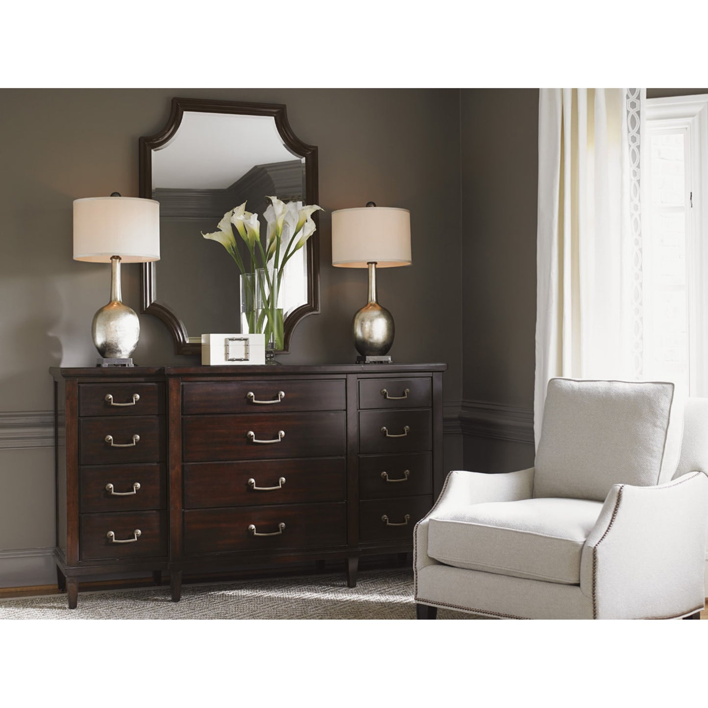 002 SR-835231 | Lifestyle | Catalina Rectangular Mirror by Lexington. Made from unique in a transitional style.