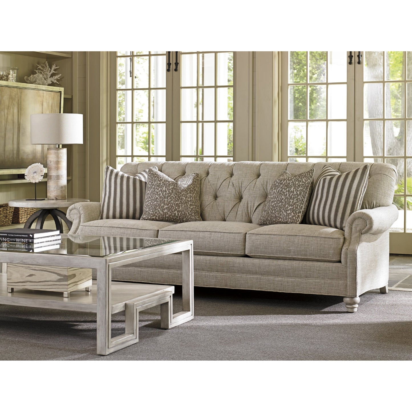 009 SR-835637 | Lifestyle | Saddlebrook Rectangular Cocktail Table by Lexington. Made from unique in a transitional style.