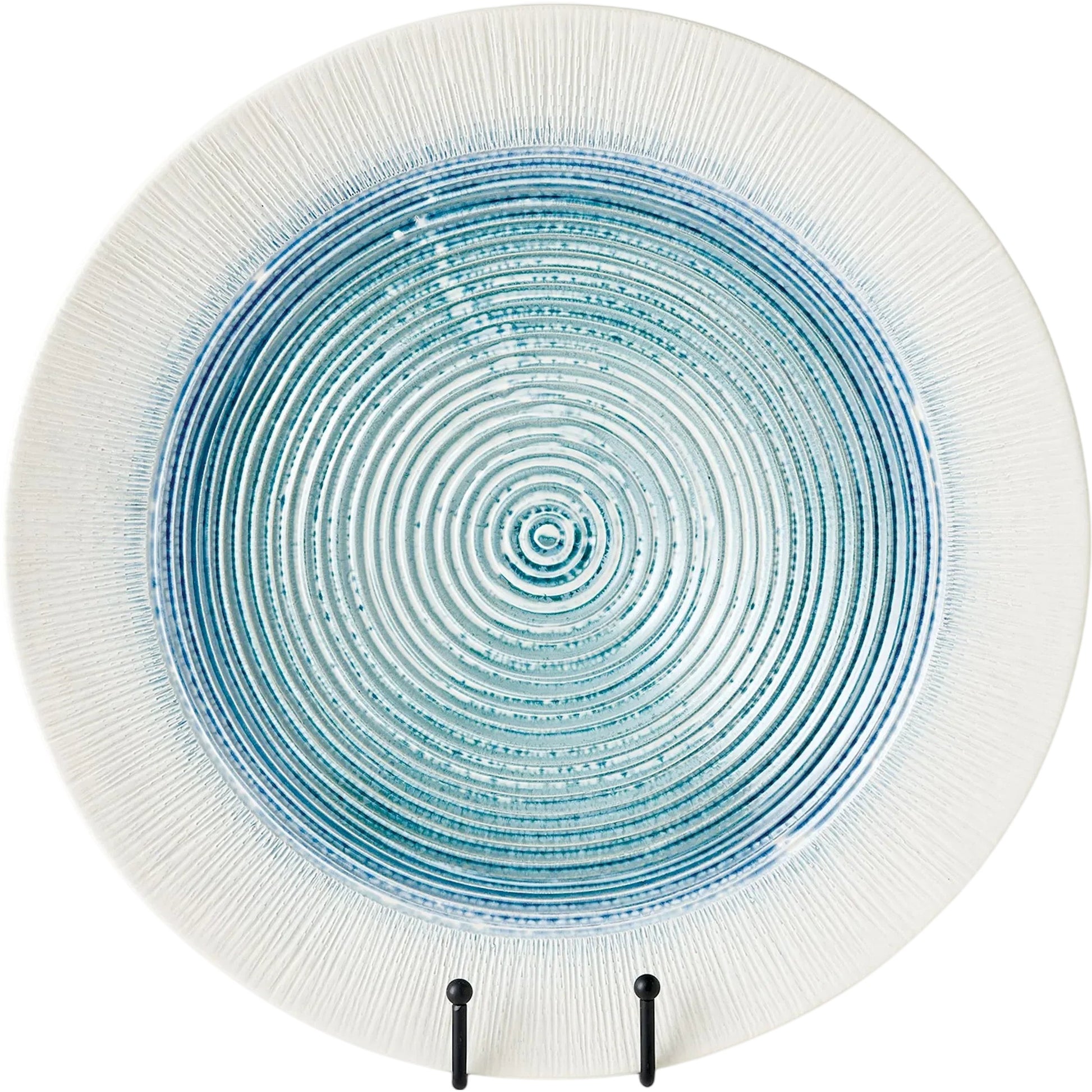 Ribbed Charger by Global Views in lamb's ear. Made from ceramic in a eclectic & global style.