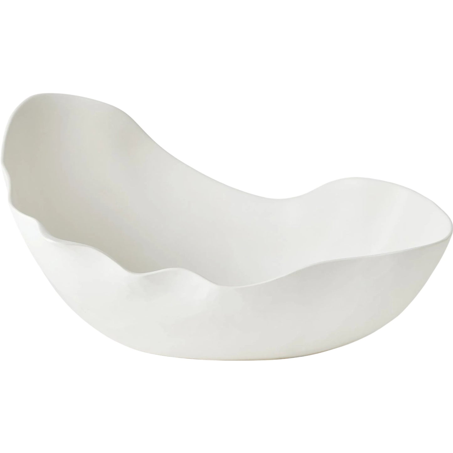 001 SI-2445416 | Primary Silo | Horn Bowl, Matte White by Global Views in matte white. Made from ceramic in a modern style.