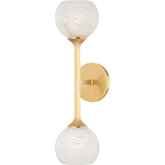 Melton 2 Light Wall Sconce by Hudson Valley. Made from brass in a modern style.