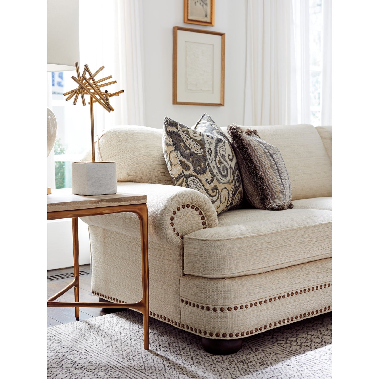 003 SI-1823453 | Additional Silo | Menlo Park End Table by Lexington in maritime brass. Made from unique in a transitional style.