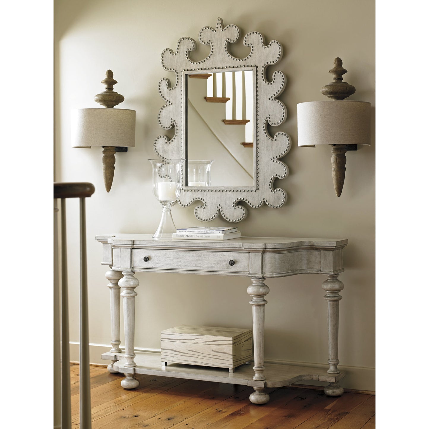 007 SR-835421 | Lifestyle | Hempstead Vertical Mirror by Lexington in seashell. Made from unique in a transitional style.