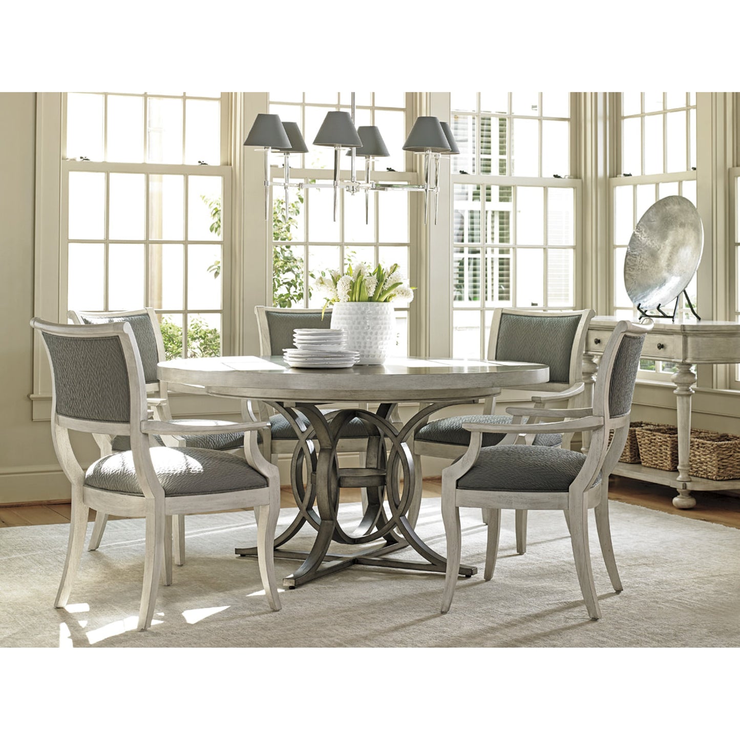 008 SR-835208 | Lifestyle | Calerton Round Dining Table by Lexington. Made from unique in a transitional style.
