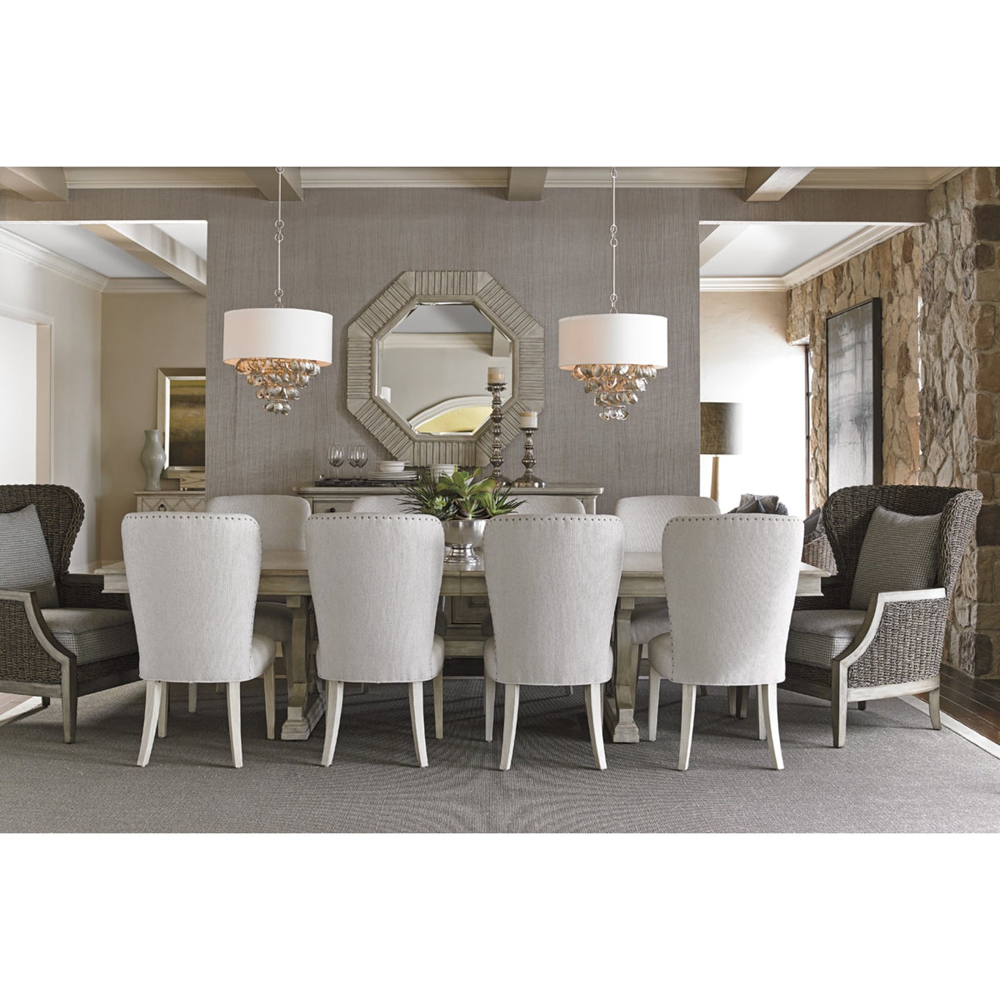 010 SR-835559 | Lifestyle | Montauk Rectangular Dining Table by Lexington. Made from unique in a cottage & farmhouse style.