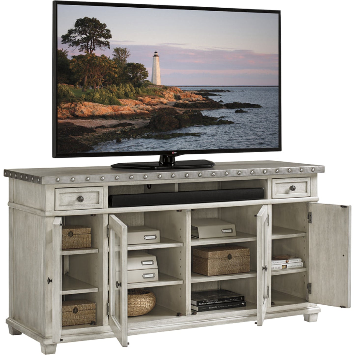 002 SR-835667 | Additional Silo | Shadow Valley Media Console by Lexington. Made from unique in a cottage & farmhouse style.