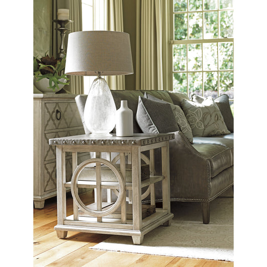 Lewiston Square Lamp Table by Lexington. Made from unique in a transitional style.