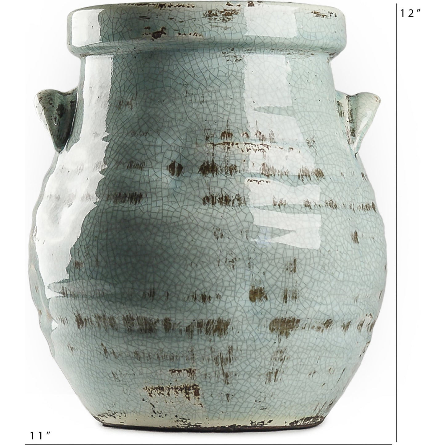 002 S-337278 | Additional Silo | Green Bowl by Zentique in distressed green and ceramic. Made from ceramic in a eclectic & global style.