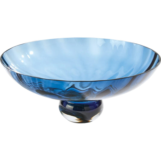 Ball Footed Bowl by Global Views in blue. Made from artglass in a eclectic & global style.