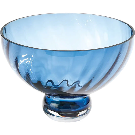 Ball Footed Bowl by Global Views in blue. Made from artglass in a eclectic & global style.