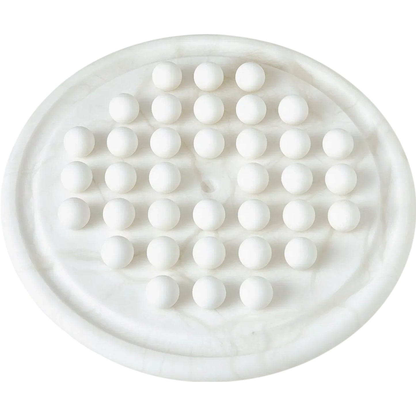 001 SI-2323029 | Primary Silo | Alabaster Solitaire Game Set by Global Views. Made from alabaster in a modern style.