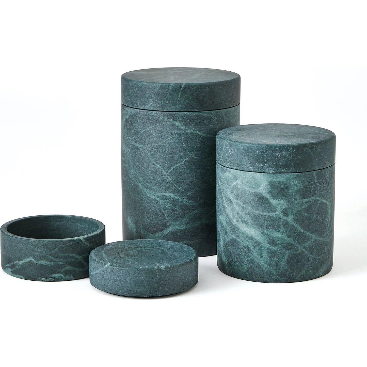008 SI-2445764,SI-2445765,SI-2445766 | Additional Silo | Cilindro Alabaster Box by Global Views in black, green. Made from alabaster in a unique style.