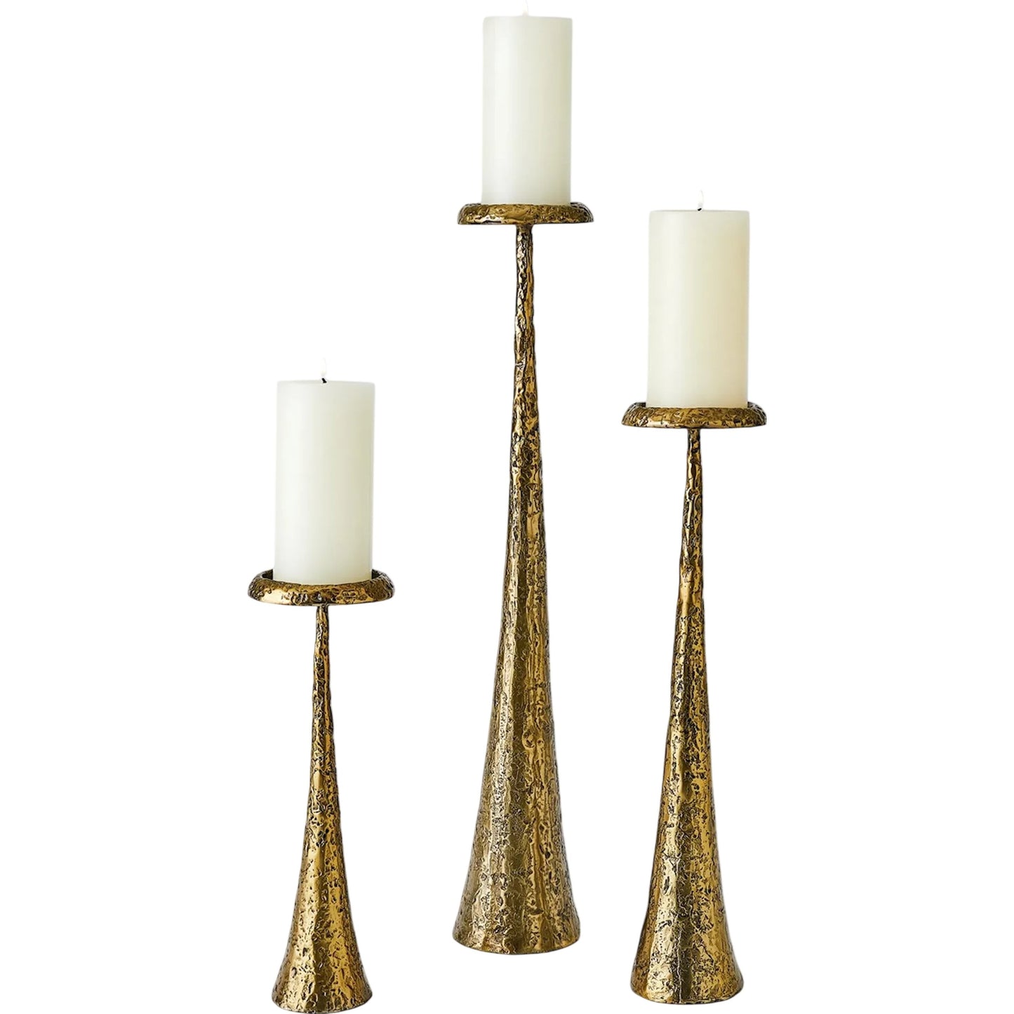 002 SI-2323124,SI-2323125,SI-2323126 | Additional Silo | Beacon Candle Holder by Global Views in red and antique brass. Made from unique in a unique style.