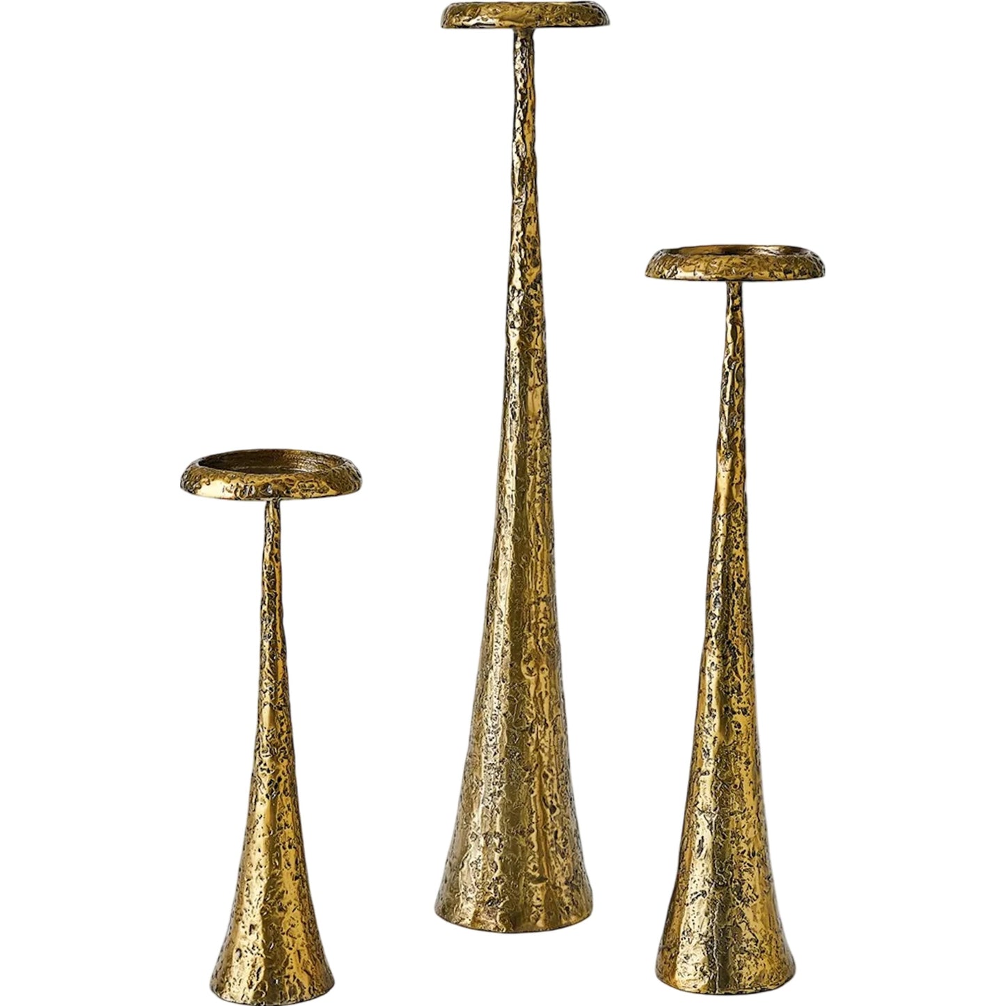 001 SI-2323124,SI-2323125,SI-2323126 | Primary Silo | Beacon Candle Holder by Global Views in red and antique brass. Made from unique in a unique style.