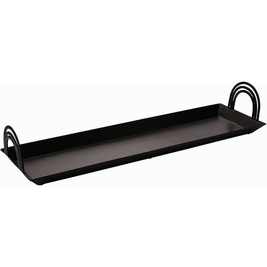 Renzo Tray by Accent Decor in black. Made from metal in a modern style.