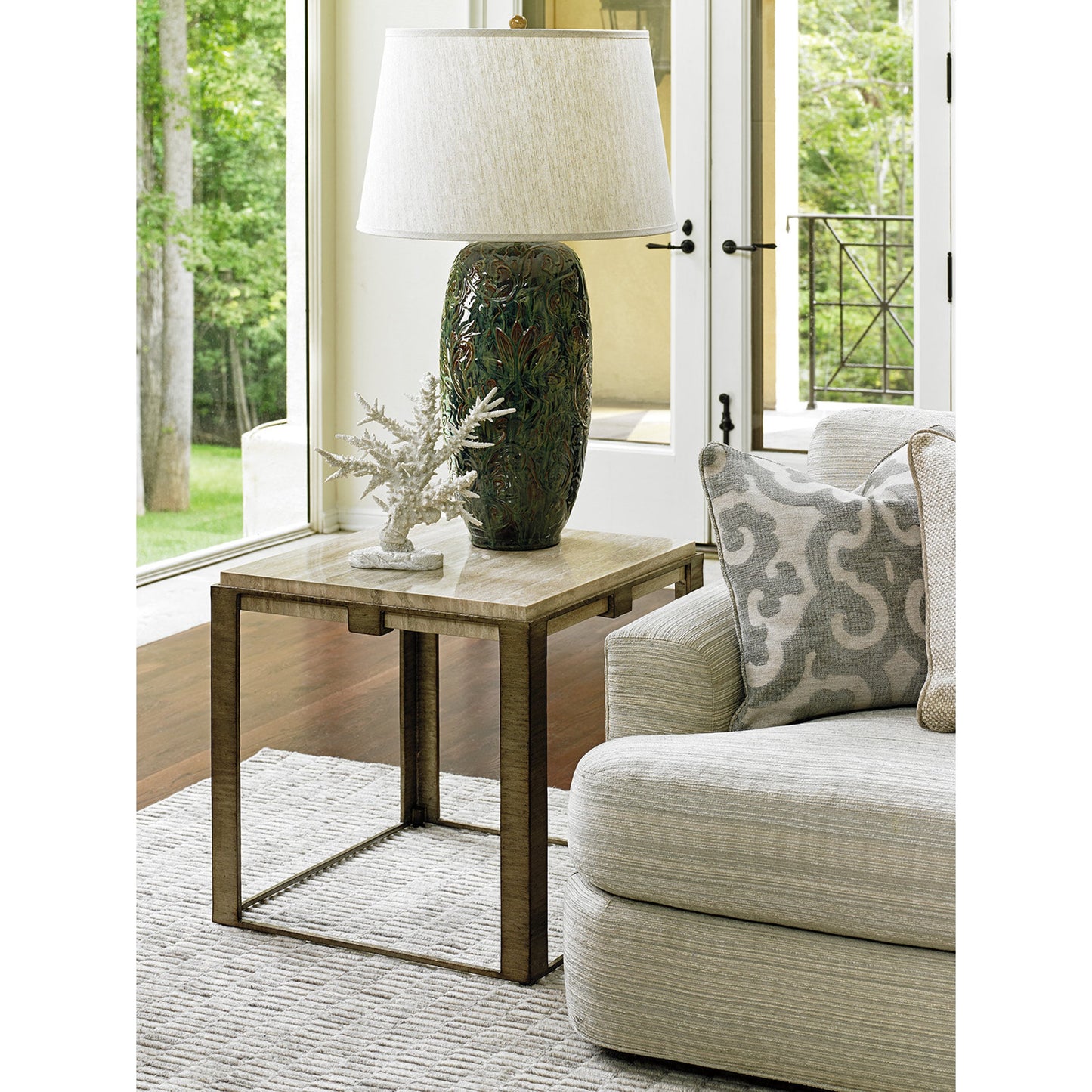 003 SR-835706 | Lifestyle | Stone Canyon Lamp Table by Lexington. Made from unique in a modern style.