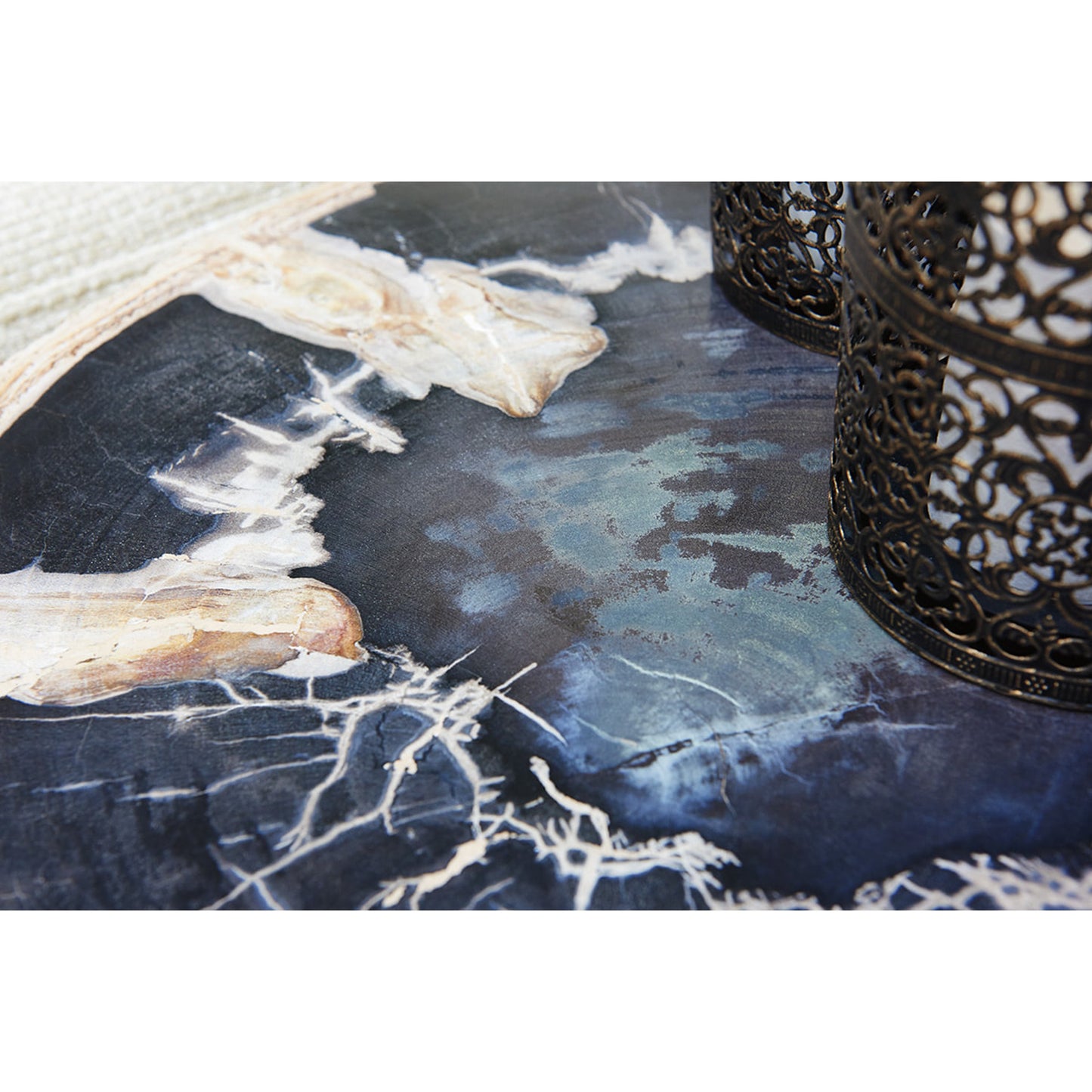 002 SR-835279 | Additional Silo | Cross Creek Accent Table by Lexington in silver leaf. Made from unique in a eclectic & global style.