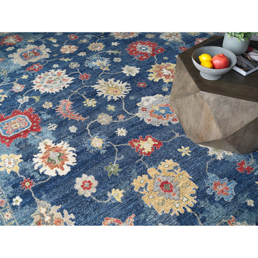 Oxford 7220 Rug by Exquisite Rugs in blue. Made from ghazni wool in a unique style.