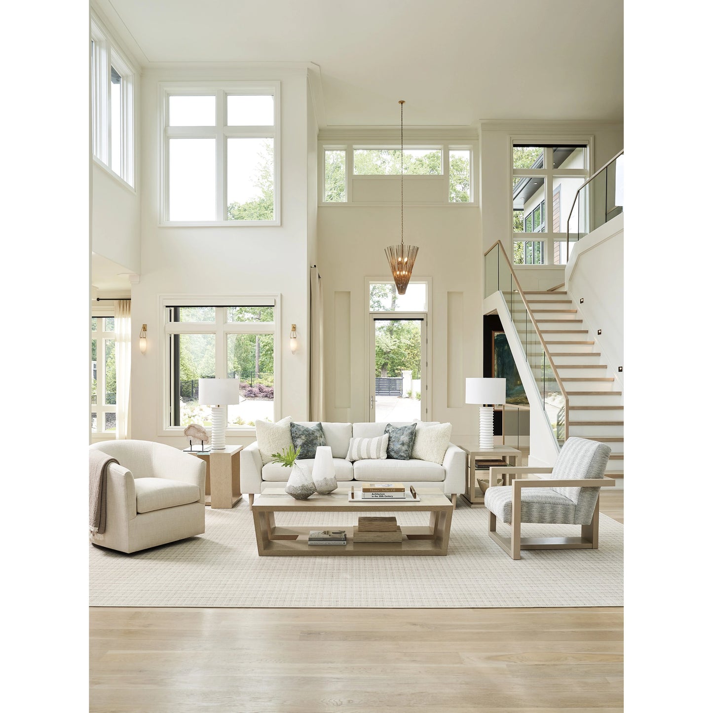 010 SI-2136902 | Lifestyle | Fischer Rectangular Cocktail Table by Tommy Bahama Home in sand drift. Made from unique in a transitional style.