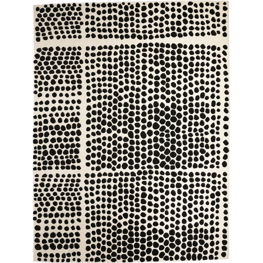 Graffiti Rug by Global Views in white. Made from unique in a unique style.