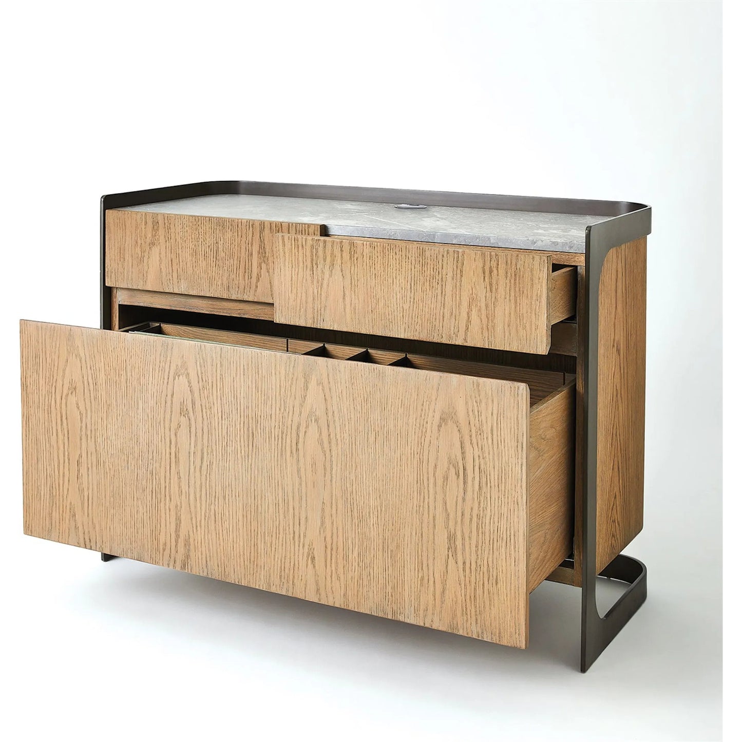002 SI-2323502 | Additional Silo | Element File Cabinet by Global Views in grey and marble. Made from unique in a modern style.