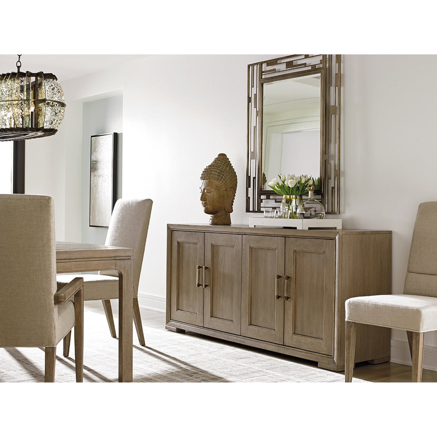 005 SR-835260 | Lifestyle | City Club Buffet by Lexington in taupe, gray. Made from unique in a transitional style.