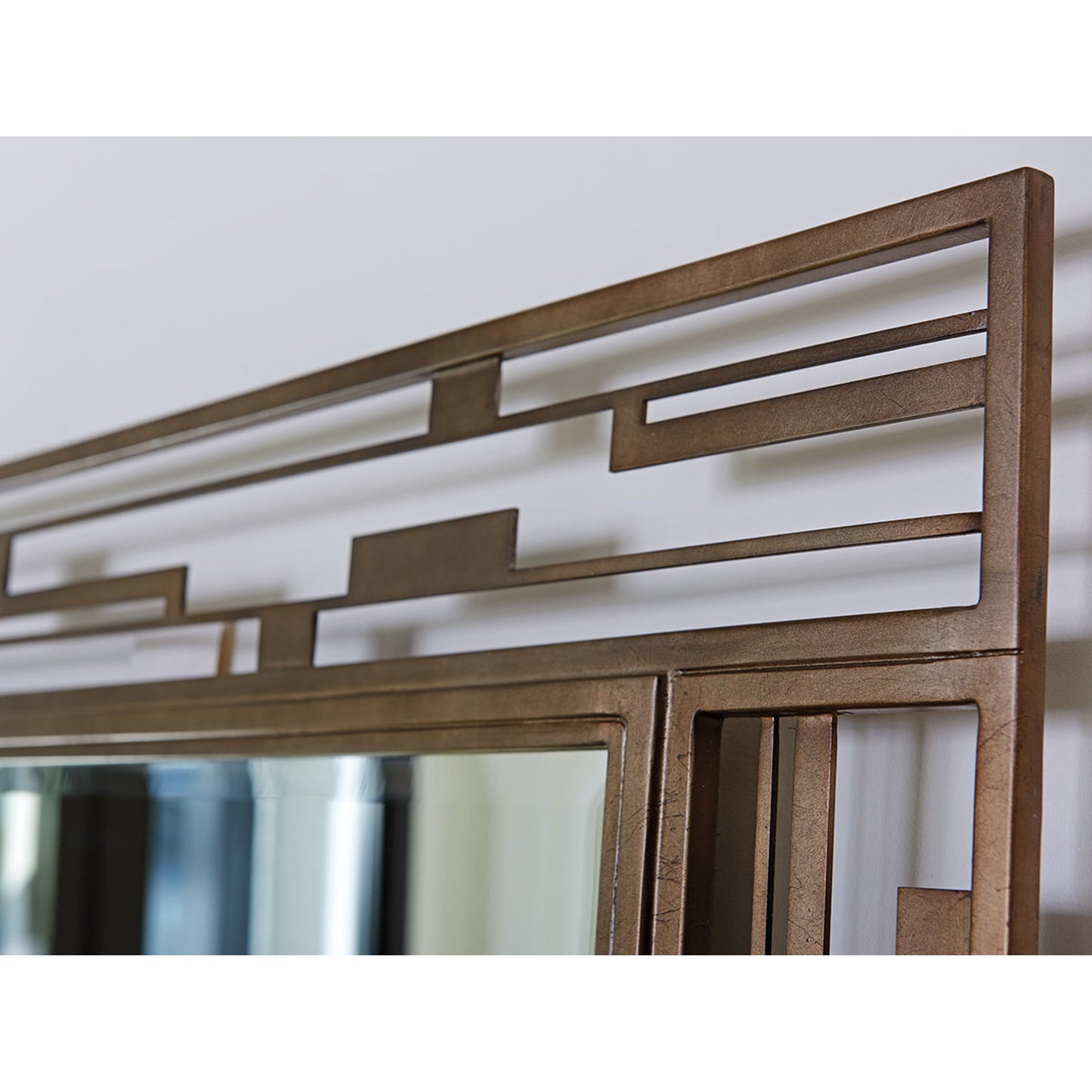 002 SR-835724 | Additional Silo | Studio Metal Mirror by Lexington in burnished silver leaf. Made from unique in a transitional style.