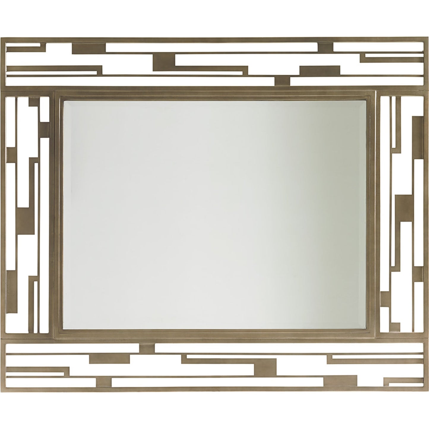 001 SR-835724 | Additional Silo | Studio Metal Mirror by Lexington in burnished silver leaf. Made from unique in a transitional style.