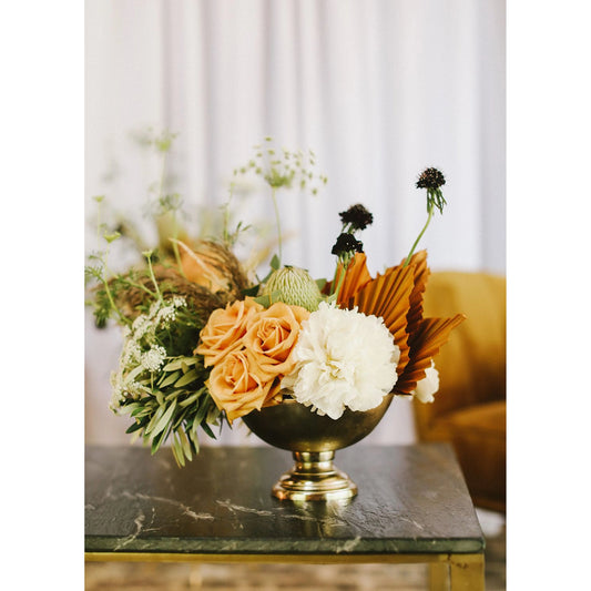 Oscar Bowl by Accent Decor in gold. Made from metal in a modern style.