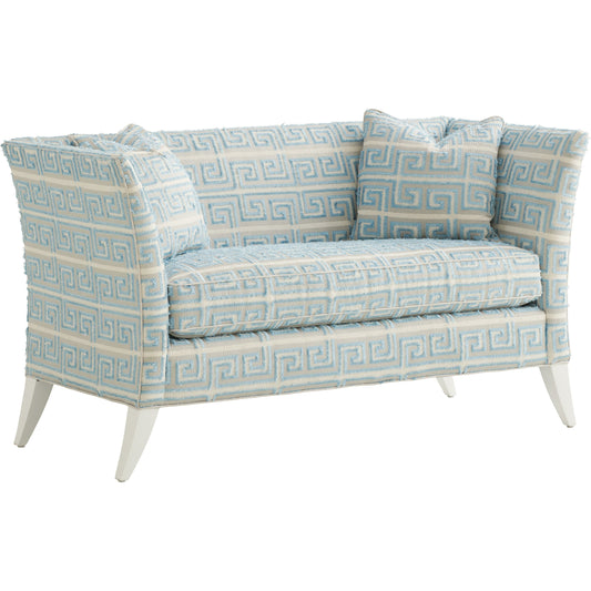 Hampstead Settee by Lexington in greek, sanibel. Made from unique in a coastal style.