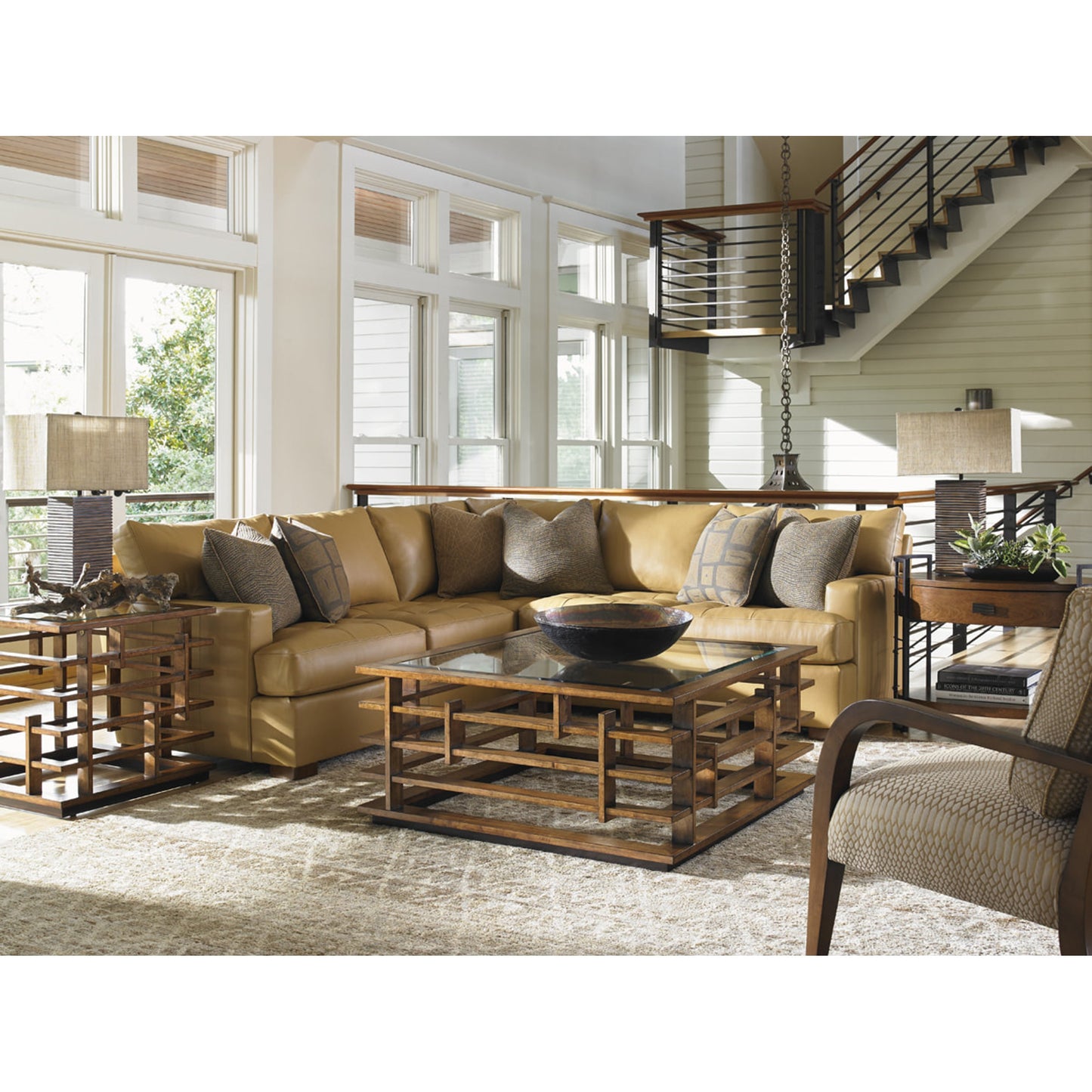 007 SR-836299 | Lifestyle | Nobu Square Lamp Table by Tommy Bahama Home. Made from unique in a modern style.