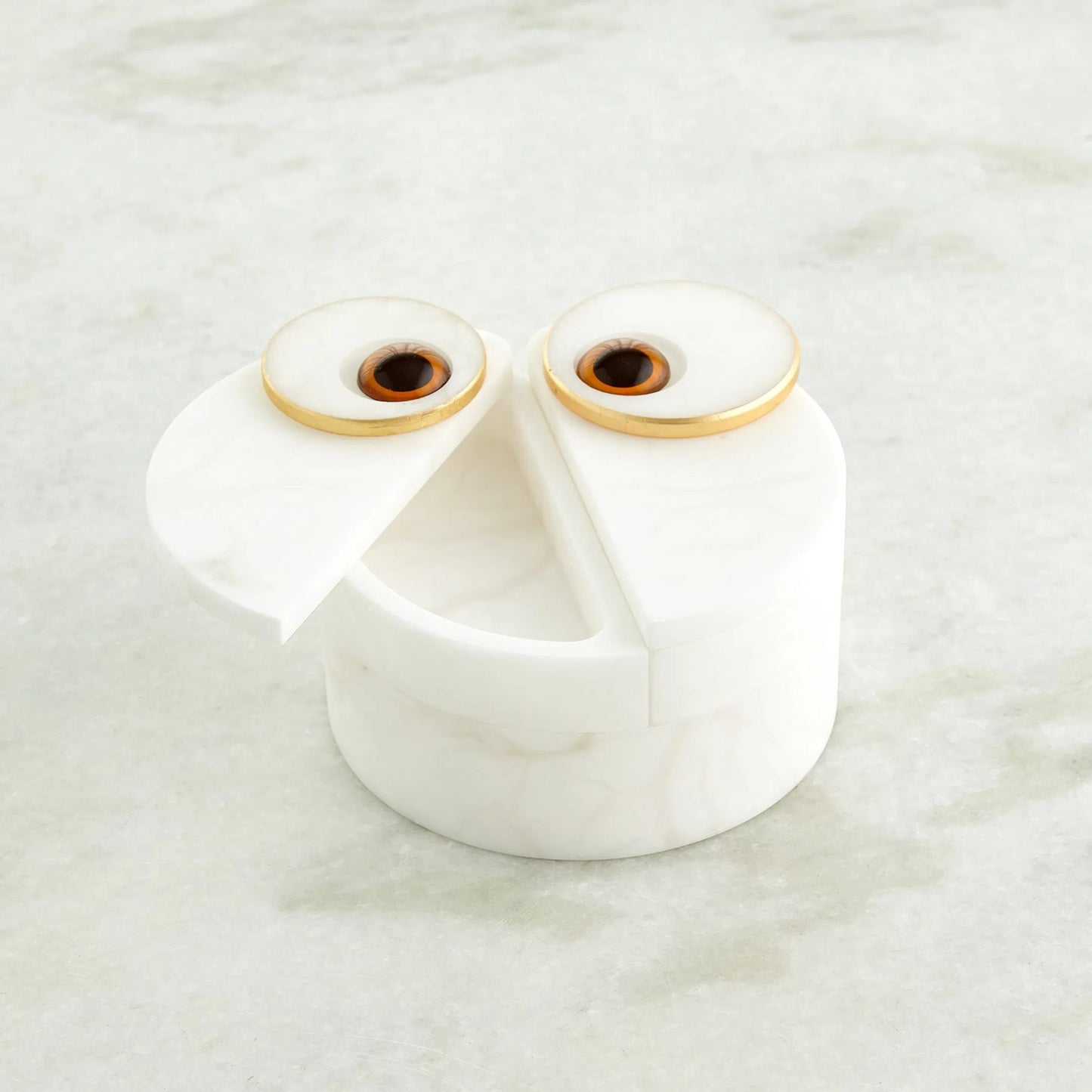 002 SI-2445543 | Additional Silo | Alabaster Owl Box by Global Views in natural. Made from alabaster, glass in a eclectic & global style.