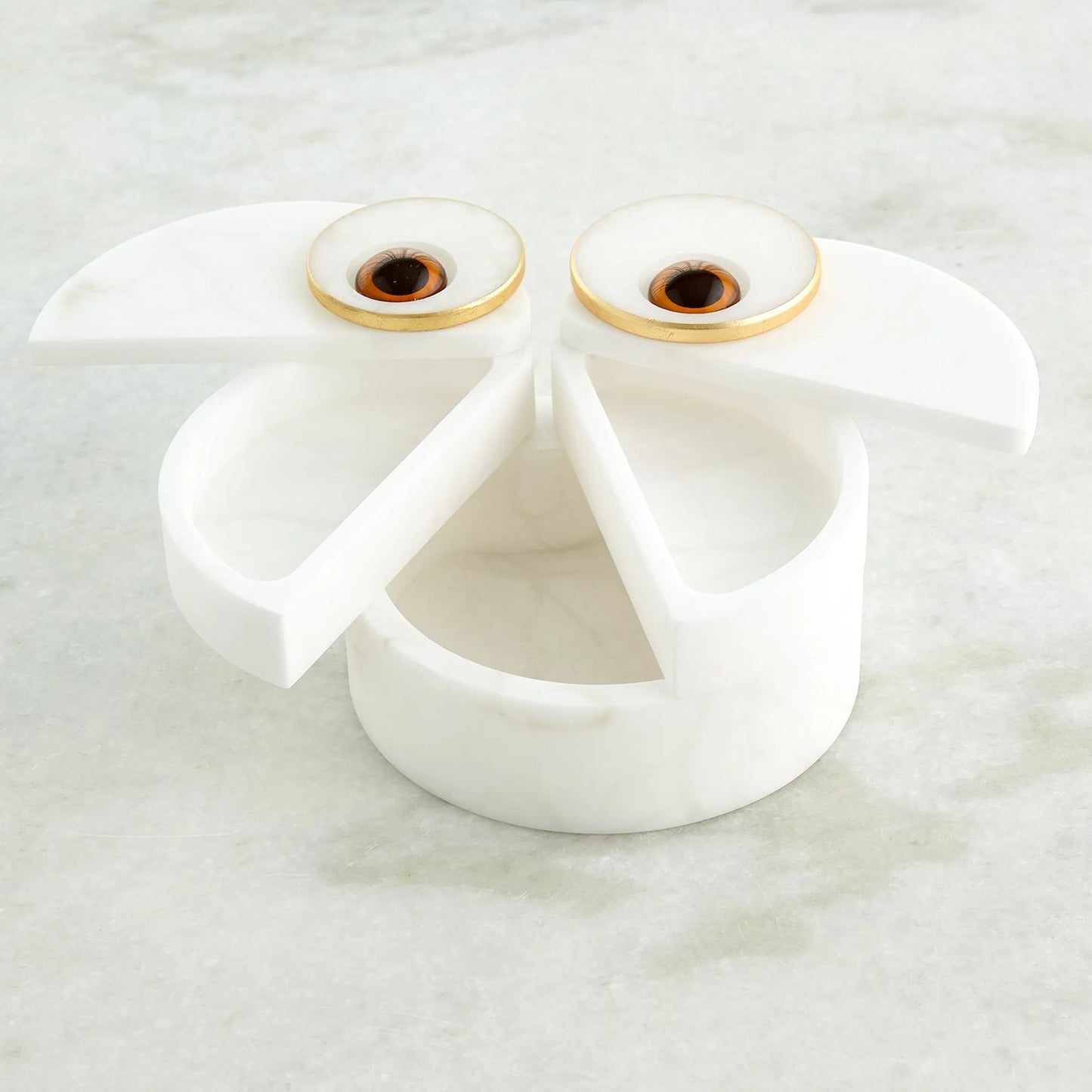 003 SI-2445543 | Additional Silo | Alabaster Owl Box by Global Views in natural. Made from alabaster, glass in a eclectic & global style.