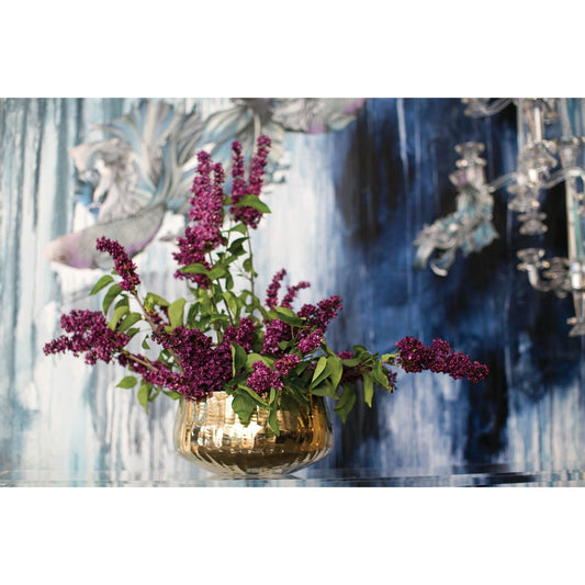 Roberi Bowl by Accent Decor in gold. Made from metal in a modern style.