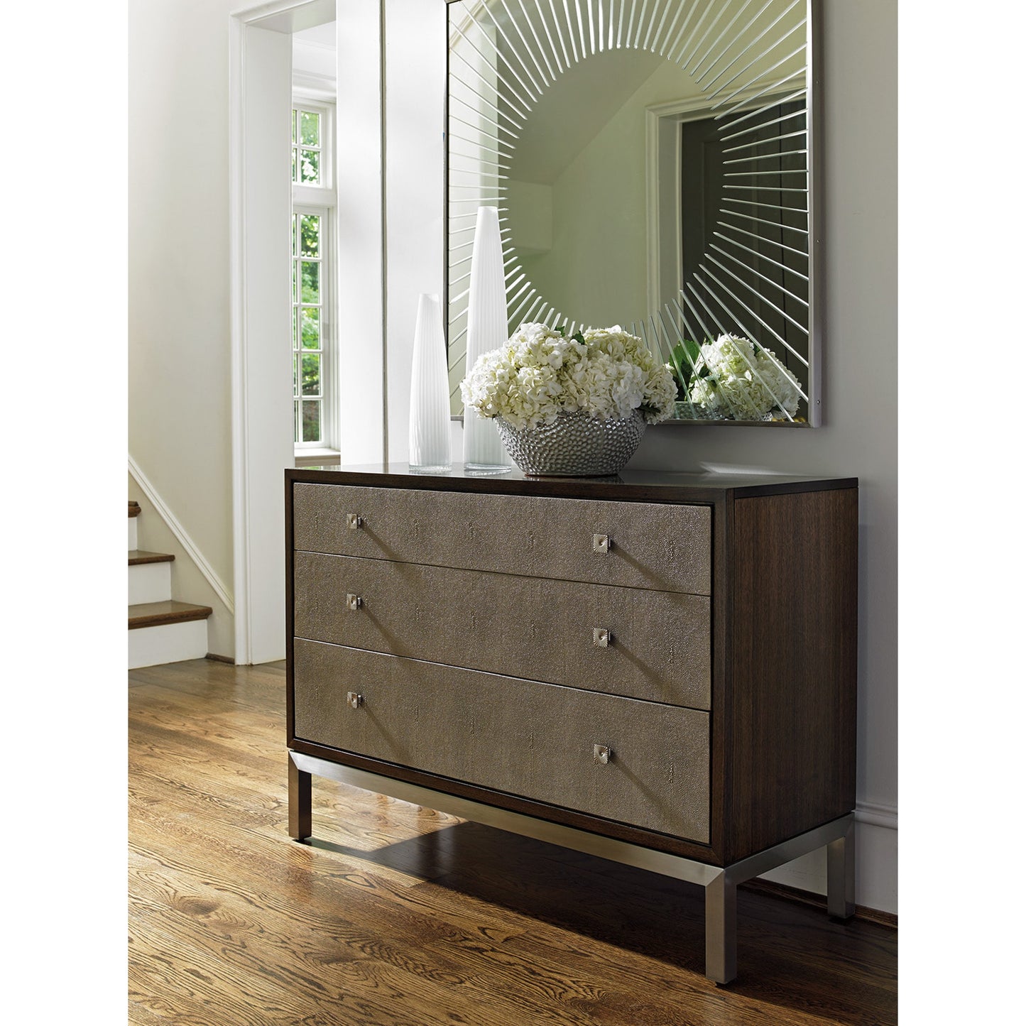 005 SR-835209 | Lifestyle | Calliope Square Sunburst Mirror by Lexington. Made from unique in a modern style.