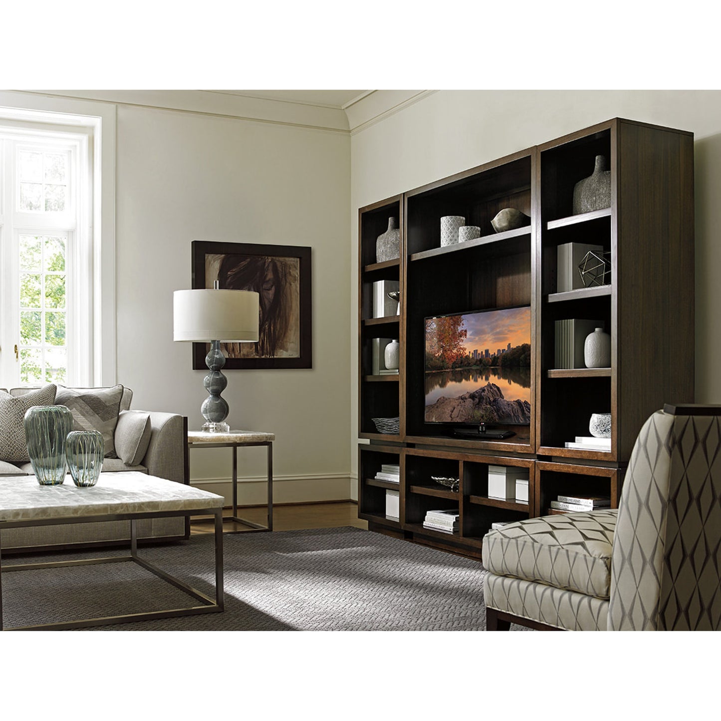 005 SR-835739 | Lifestyle | Thurston Bunching Bookcase by Lexington. Made from unique in a modern style.