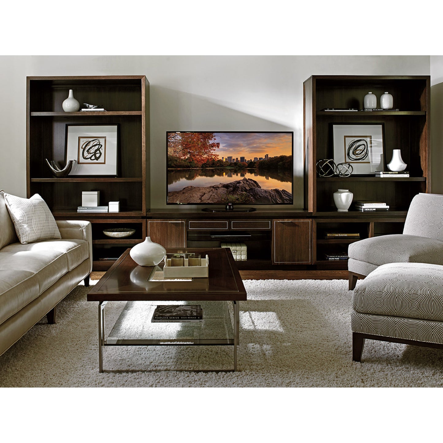 008 SR-835429 | Lifestyle | Highview Media Console by Lexington. Made from unique in a modern style.