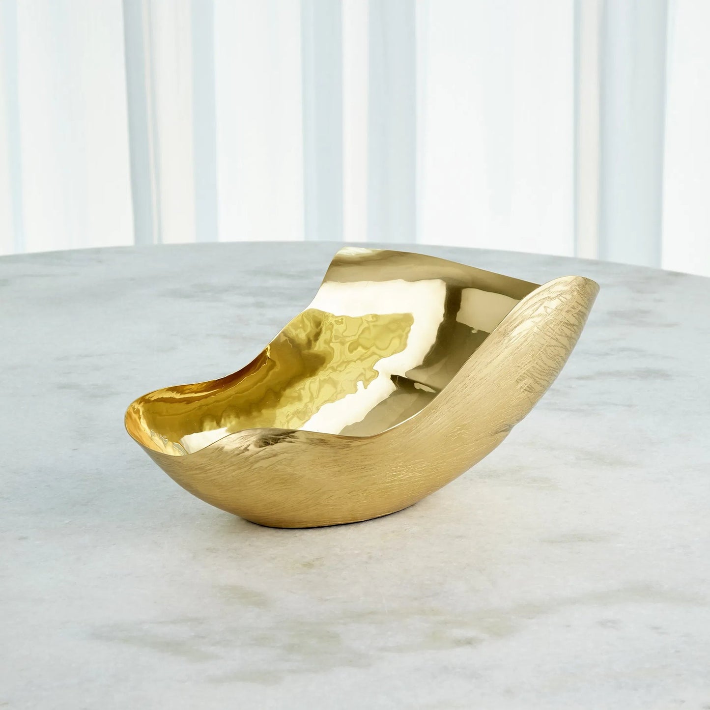 006 SI-2446045 | Lifestyle | Free Form Bowl by Global Views. Made from brass in a modern style.