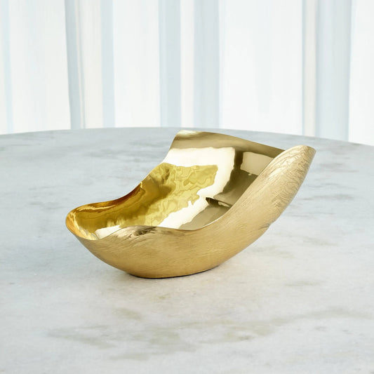 Free Form Bowl by Global Views. Made from brass in a modern style.