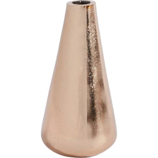 Lyric Budvase by Accent Decor in champagne. Made from metal in a modern style.