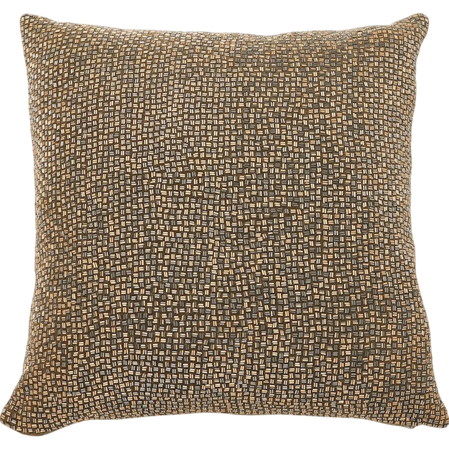 001 SI-2323199 | Primary Silo | Bugle Beaded Pillow by Global Views in gold. Made from unique in a unique style.