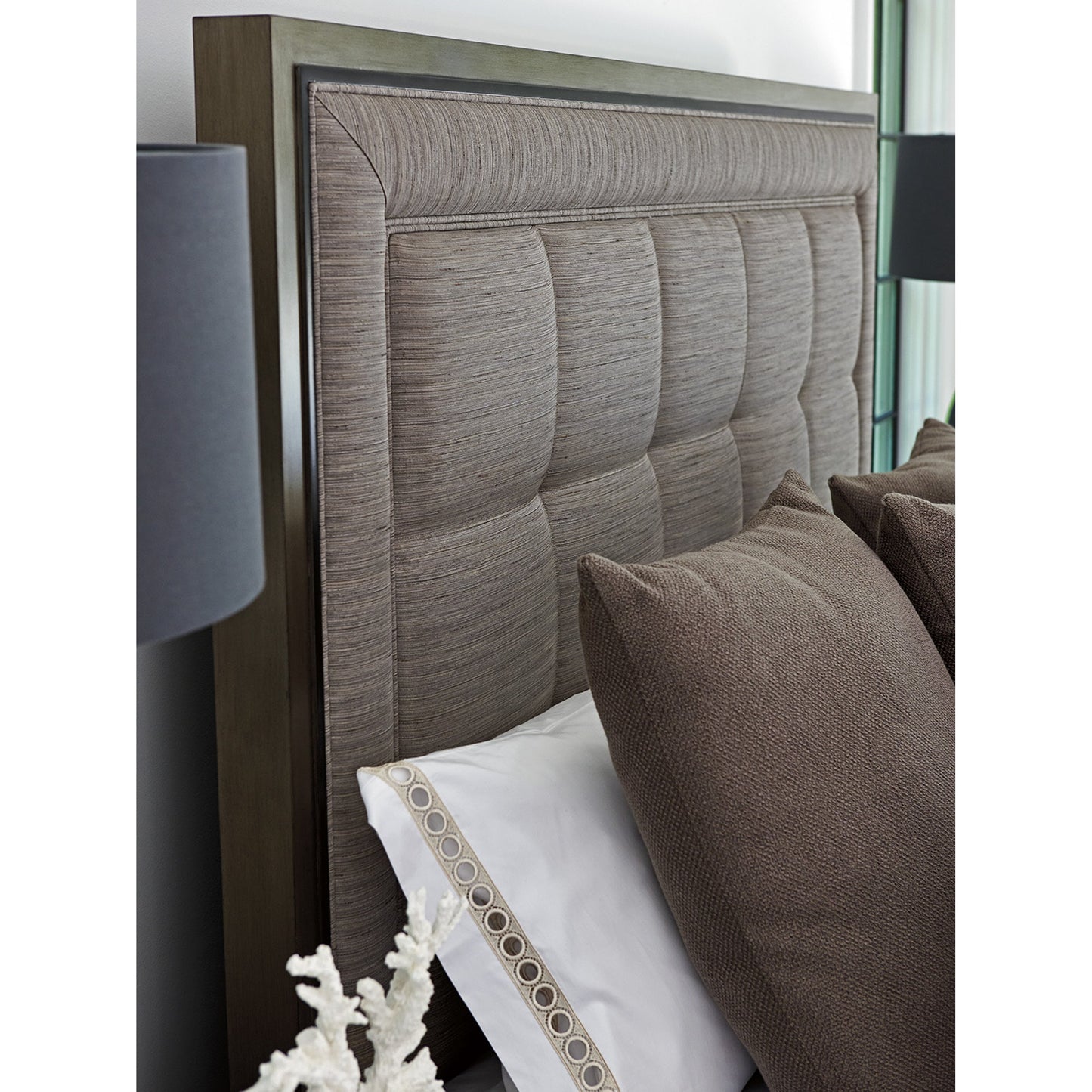 003 SR-835699,SR-835700 | Additional Silo | St. Tropez Upholstered Panel Bed by Lexington in silver-gray. Made from unique in a traditional style.