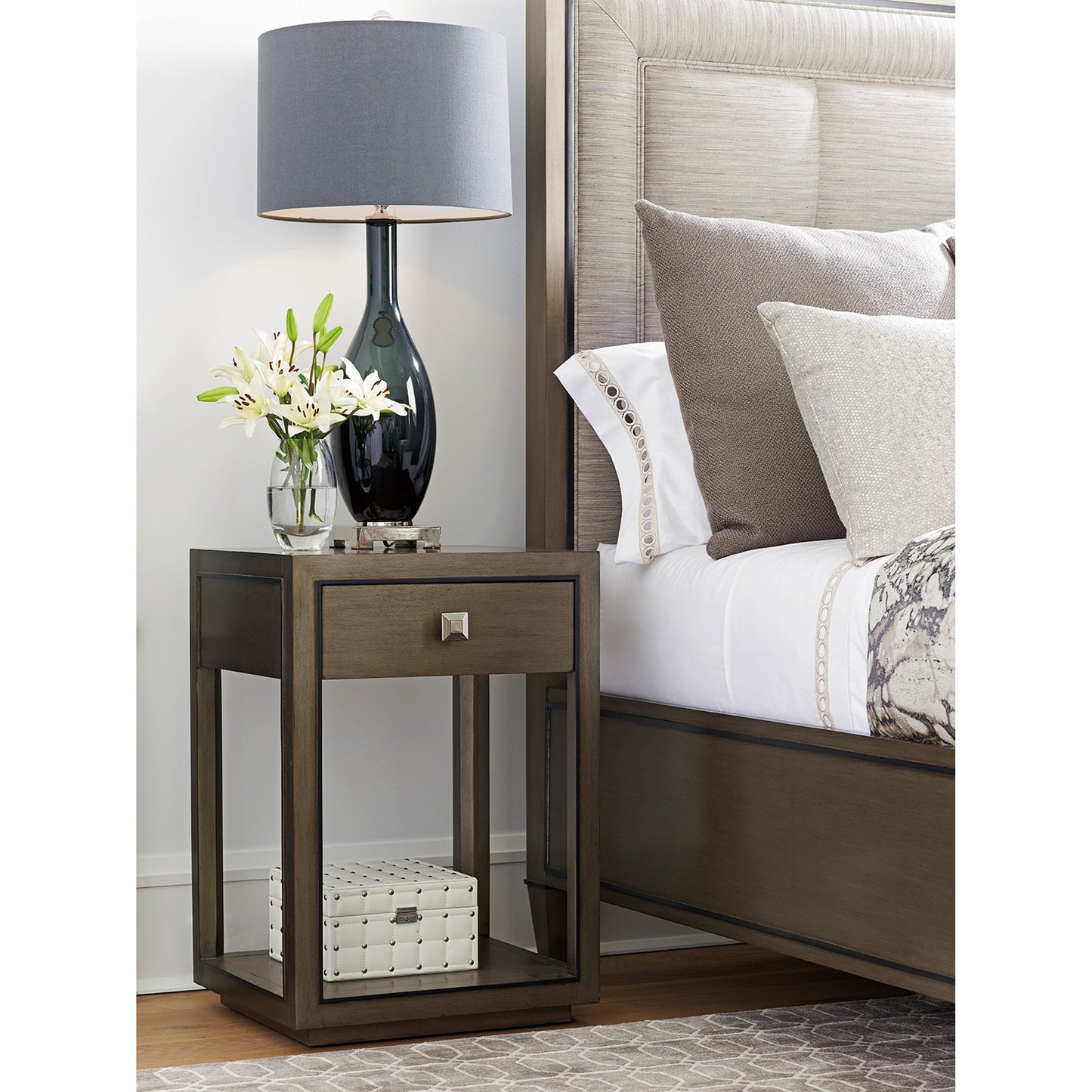 003 SR-835510 | Lifestyle | Margaux Night Table by Lexington. Made from unique in a transitional style.