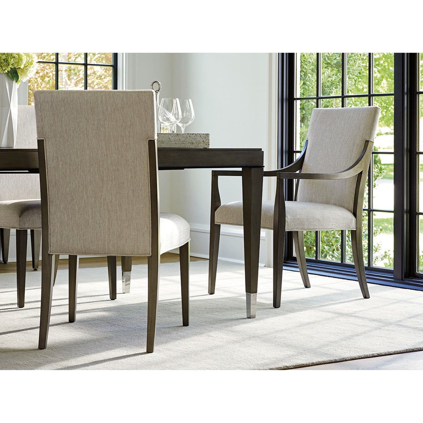 003 SR-835650 | Lifestyle | Saverne Upholstered Arm Chair by Lexington in natural. Made from unique in a transitional style.