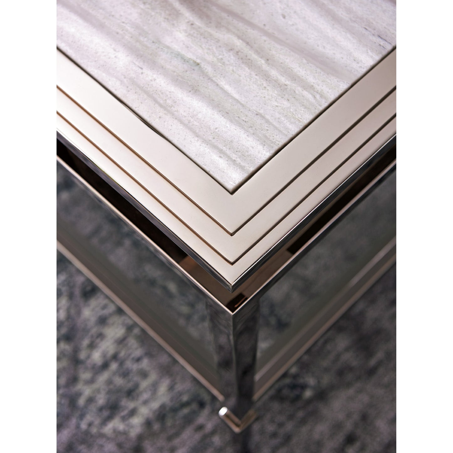 004 SR-835109 | Additional Silo | Athene Stainless Cocktail Table by Lexington. Made from unique in a transitional style.