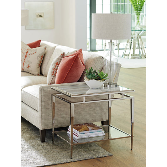 Athene Stainless End Table by Lexington. Made from unique in a transitional style.