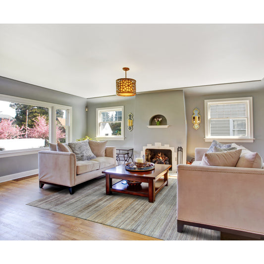 Milan Gradient & Rug - 6488F by Feizy in blue, purple, tan. Made from viscose, wool in a unique style.